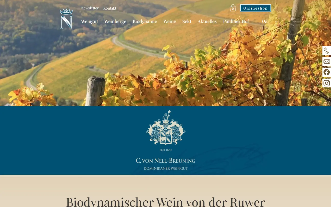 Startseite weingut-von-nell.de — Dominikaner Weingut C. von Nell-Breuning